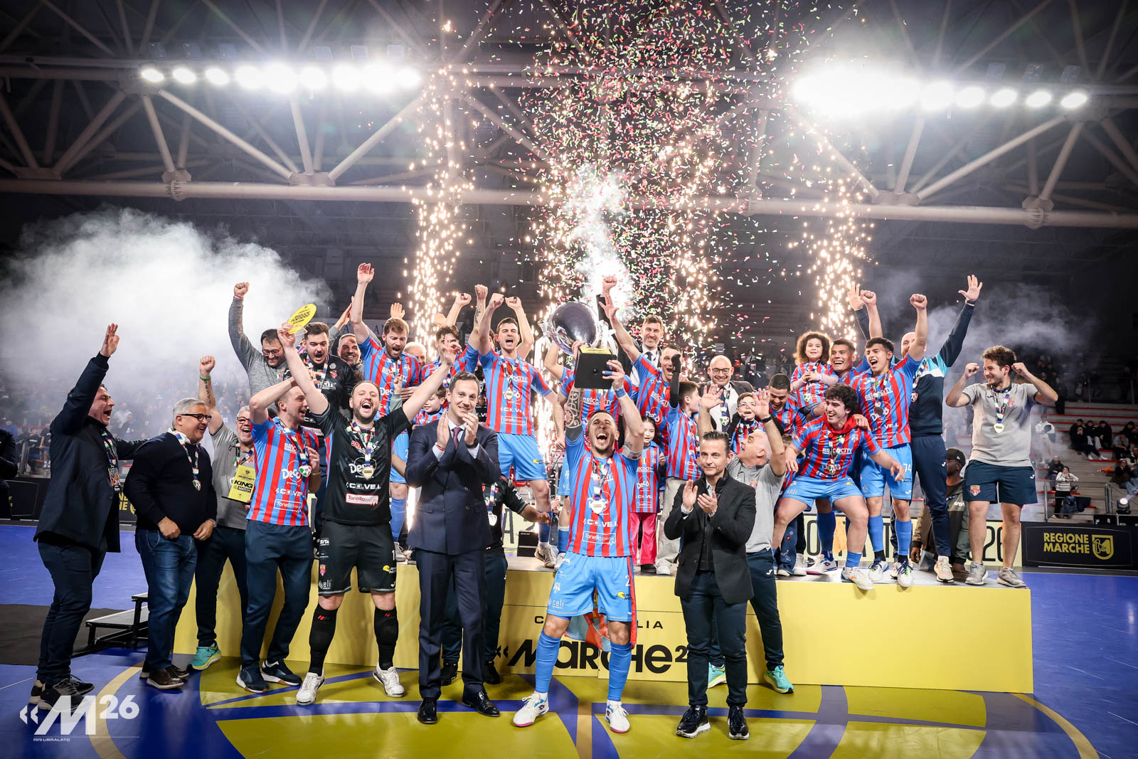 La Covei Meta Catania alza la prima Coppa Italia: battuta la Feldi nello strabordante PalaPrometeo Estra di Ancona. FOTOGALLERY